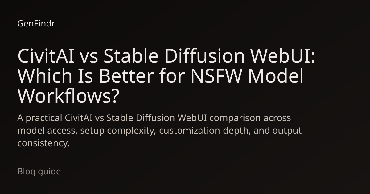 CivitAI vs Stable Diffusion WebUI: Which Is Better for NSFW Model ...