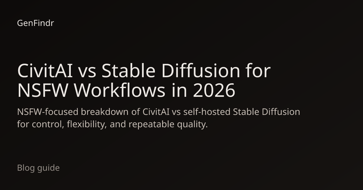 CivitAI vs Stable Diffusion for NSFW Workflows in 2026 | GenFindr