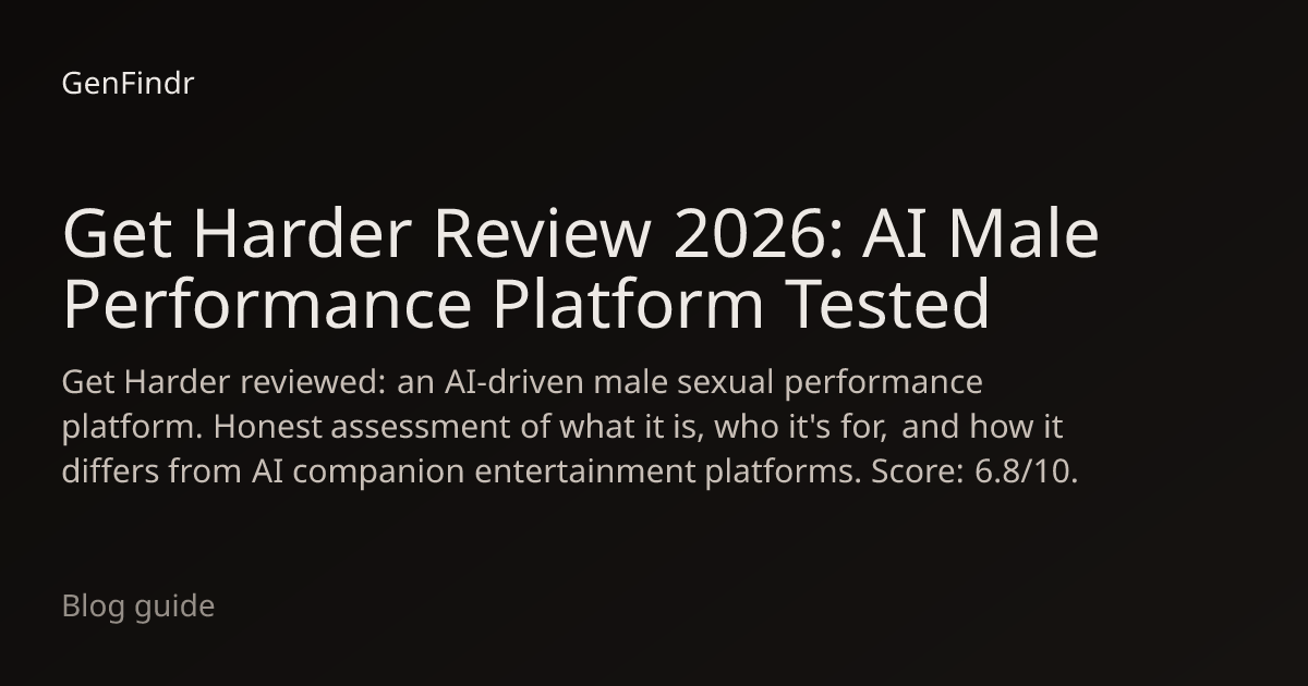 Get Harder Review 2026: AI Male Performance Platform Tested | GenFindr