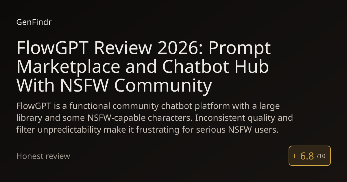 FlowGPT Review 2026: Prompt Marketplace and Chatbot Hub With NSFW ...