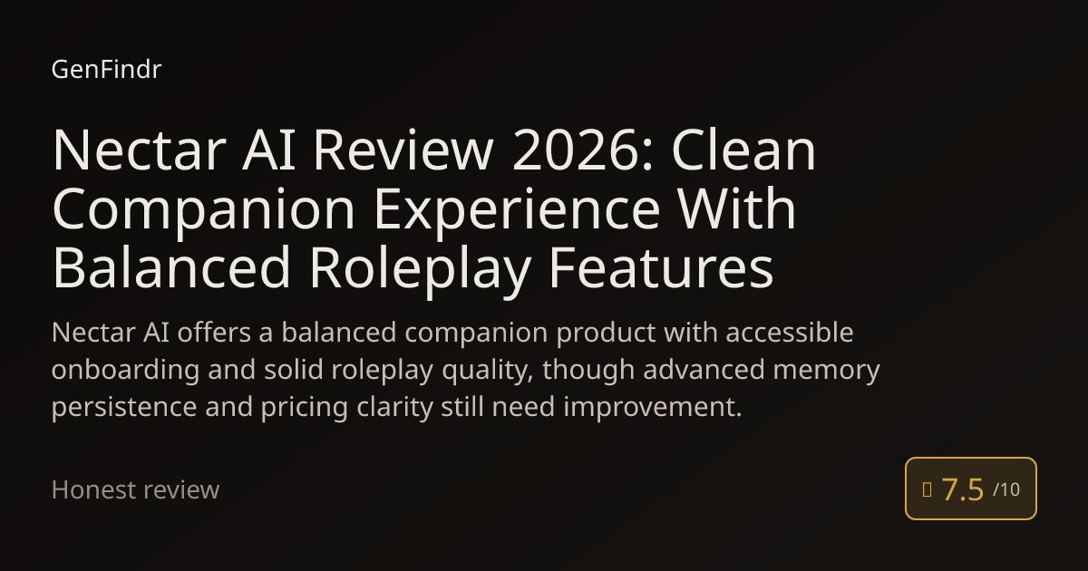 Nectar AI Review 2026: Clean Companion Experience With Balanced ...