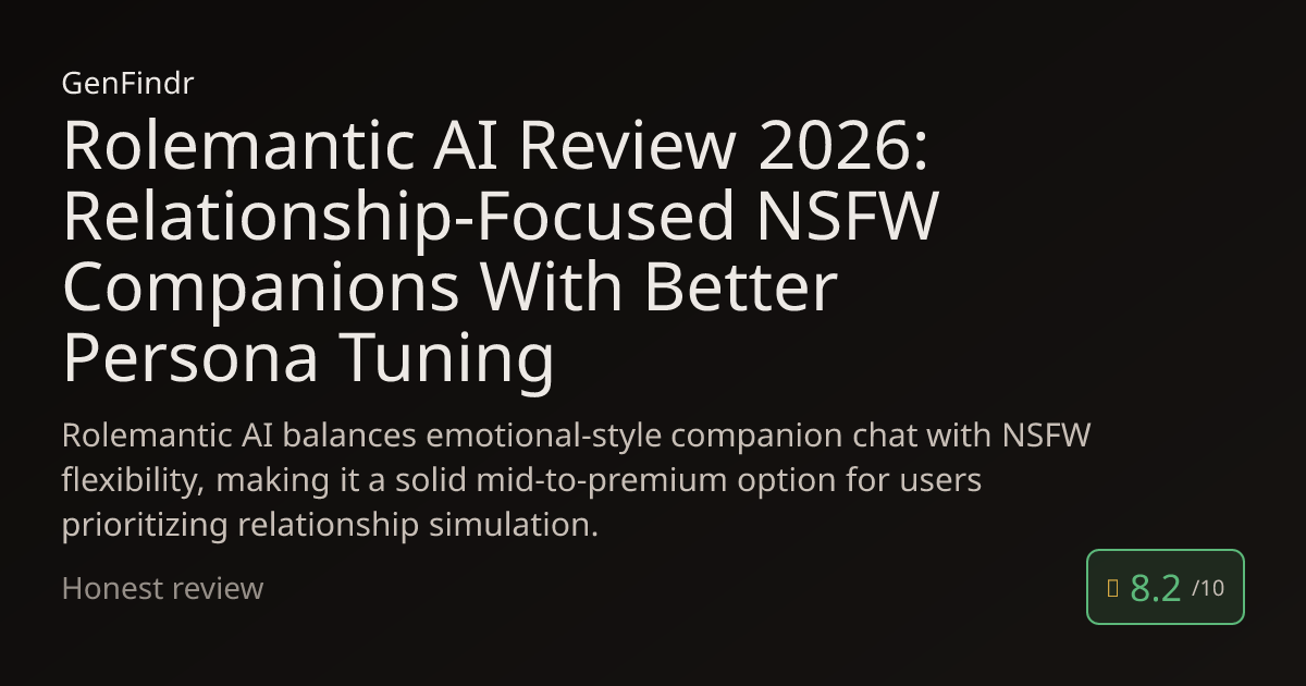 Rolemantic AI Review 2026: Relationship-Focused NSFW Companions With ...
